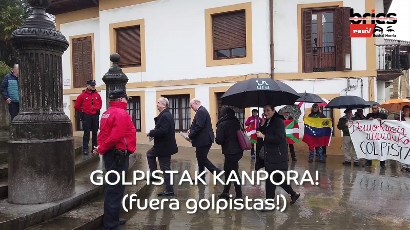Rechazo a la visita a Euskal Herria del representante de Guaidó