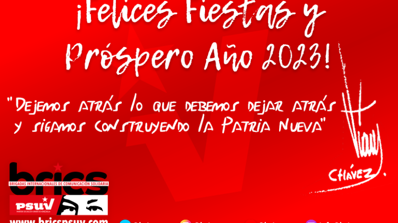 Brics-PSUV les desea Feliz Navidad y Próspero Año Nuevo 2023